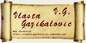 Vlasta Gazikalović vizit kartica